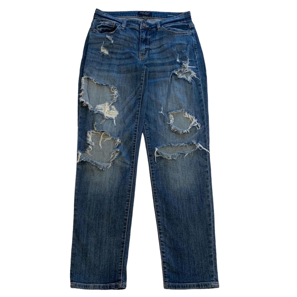 Judy Blue Distressed Ripped Boyfriend Jeans 7 28